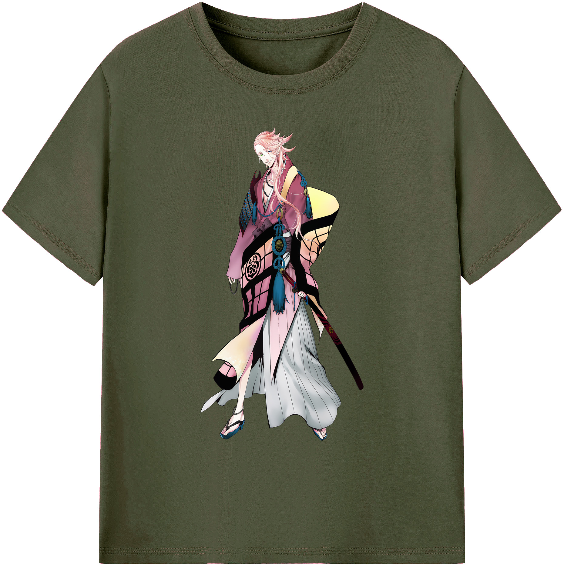 （画像用） 刀剣乱舞 Touken Ranbu 綿100％ メンズ半袖Tシャツ｜肌触りやわらか＆通気性